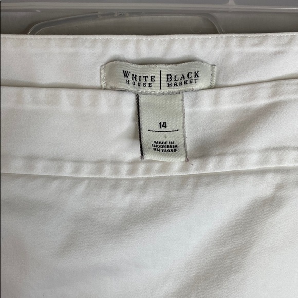 White House Black Market White Pencil Skirt Knee-Length Casual - Picture 4 of 15